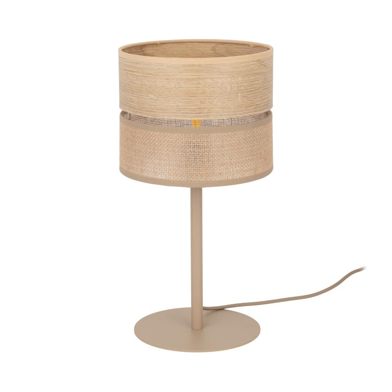 Dorma wood juta lampka nocna 1XE27