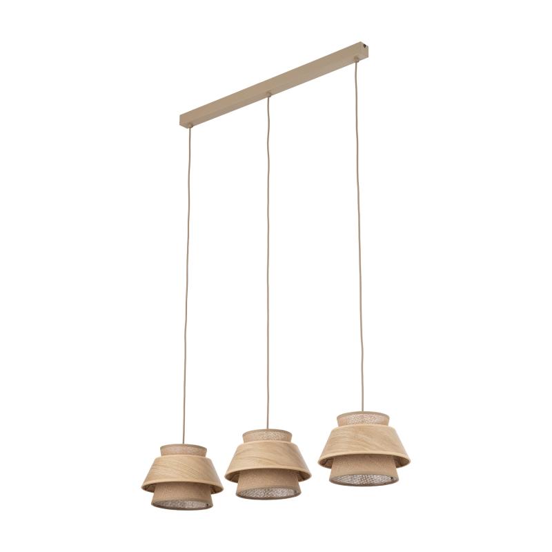 Kalum wood lampa wisząca 3XE27