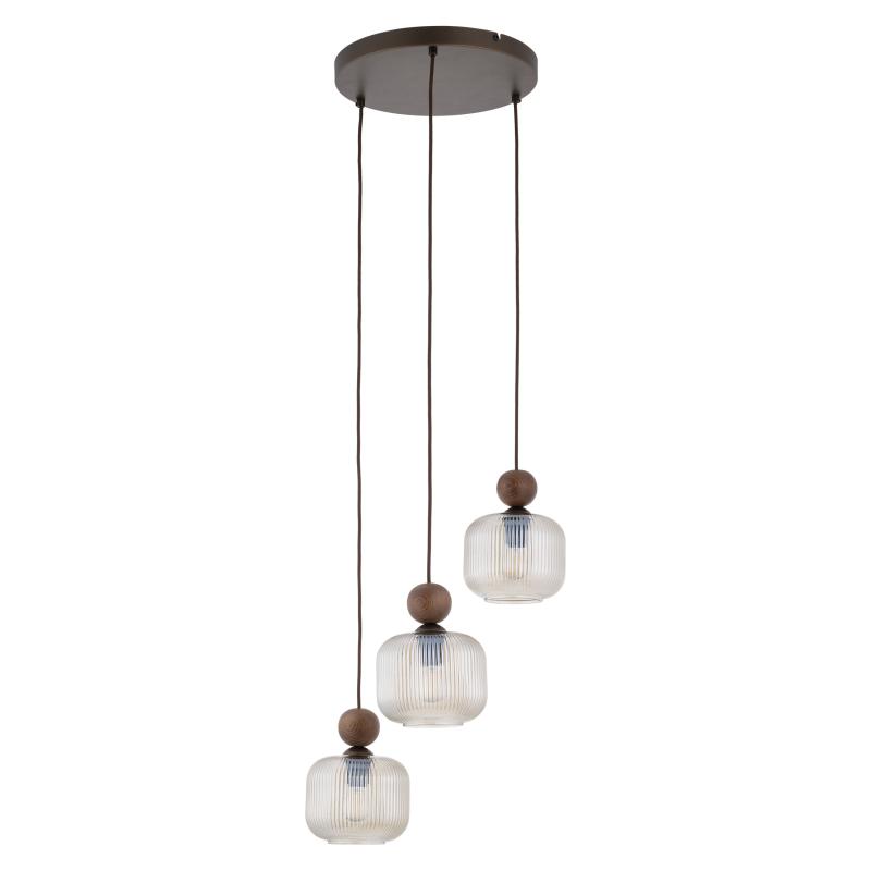 Ballo orzech lampa wisząca 3XE14 koło